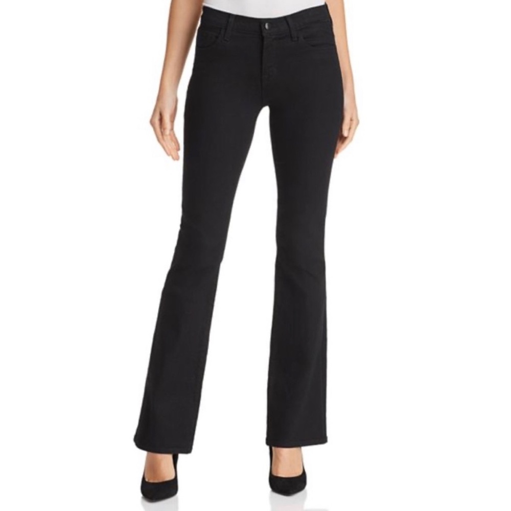 J BRAND Sallie Vanity Black Vanity Mid-Rise Bootcut Flare Jeans Size 27 EUC
